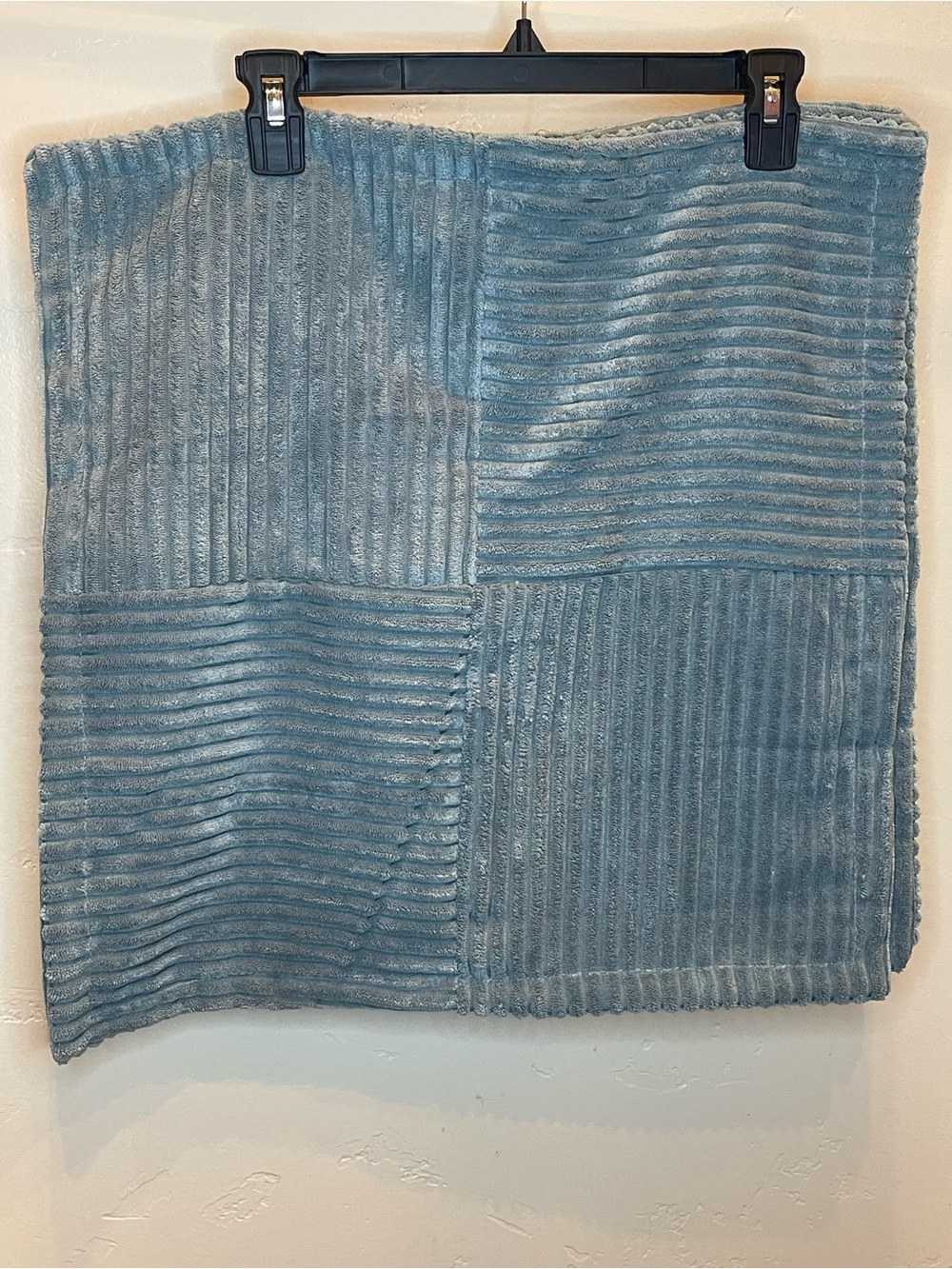 New set of 2- 18”x18” Dustt Blue Grey soft corduroy Pillowcase Covers